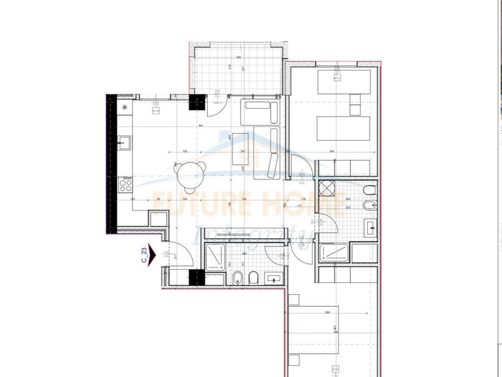 Shitet, Apartament 2+1+2, Unaza e Re, Tiranë. 1