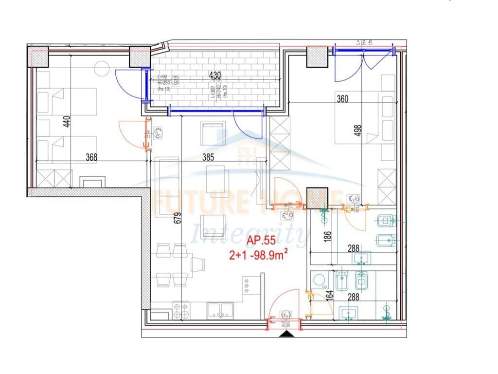 Shitet, Apartament 2+1+2+Post parkimi, Mara Residence, Tiranë. 3