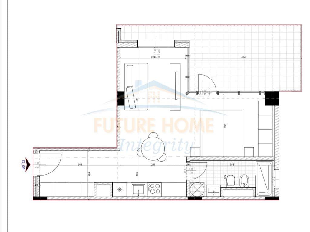 Shitet, Apartament 1+1, Unaza e Re, Tiranë.