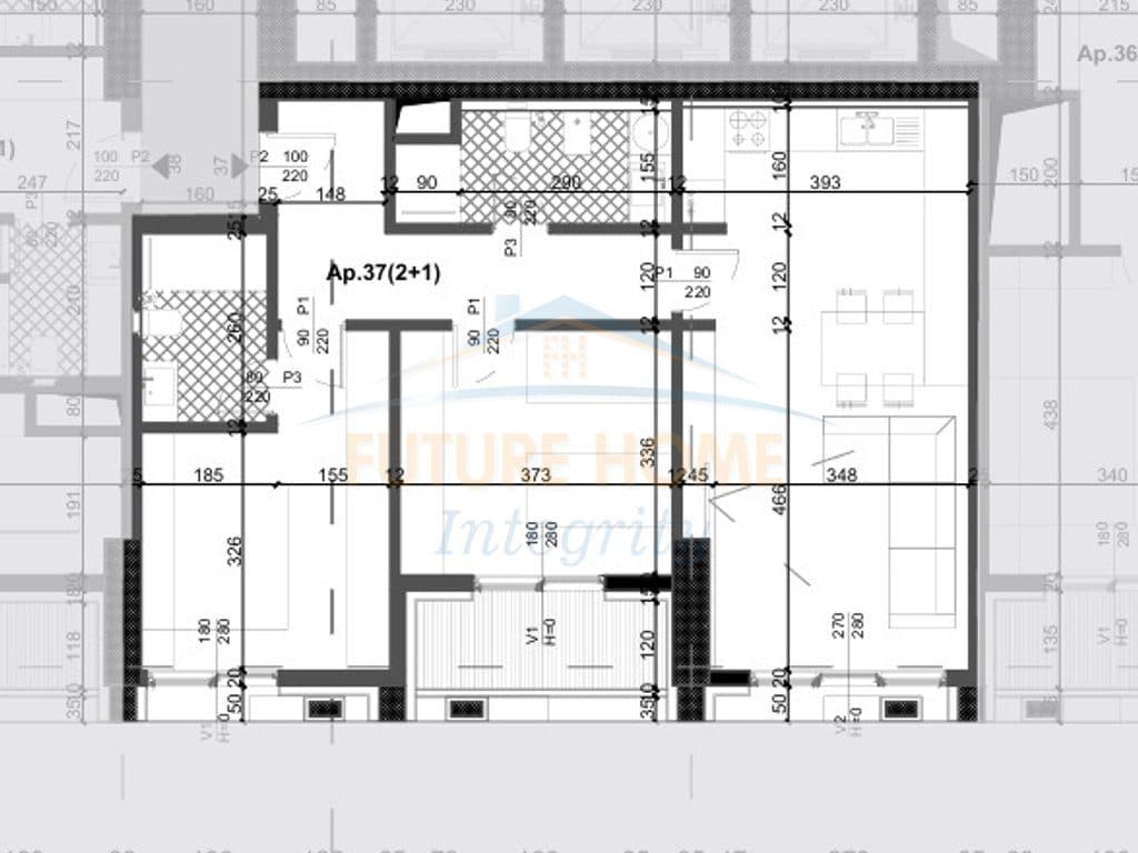 Shitet, Apartament 2+1+2, Filigree Tower, Tiranë.