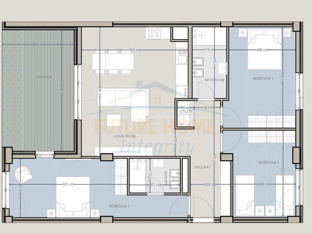 Mundësi investimi, Apartament 3+1+2, Baks Bay, Rana e Hedhun. 4