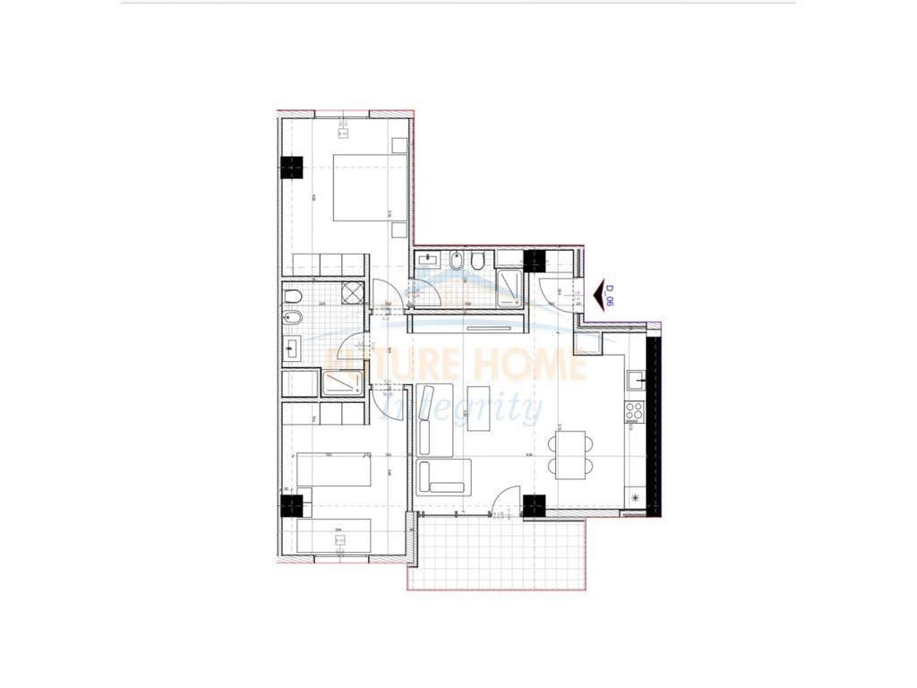 Shitet, Apartament 2+1+2, Unaza e Re, Tiranë. 1