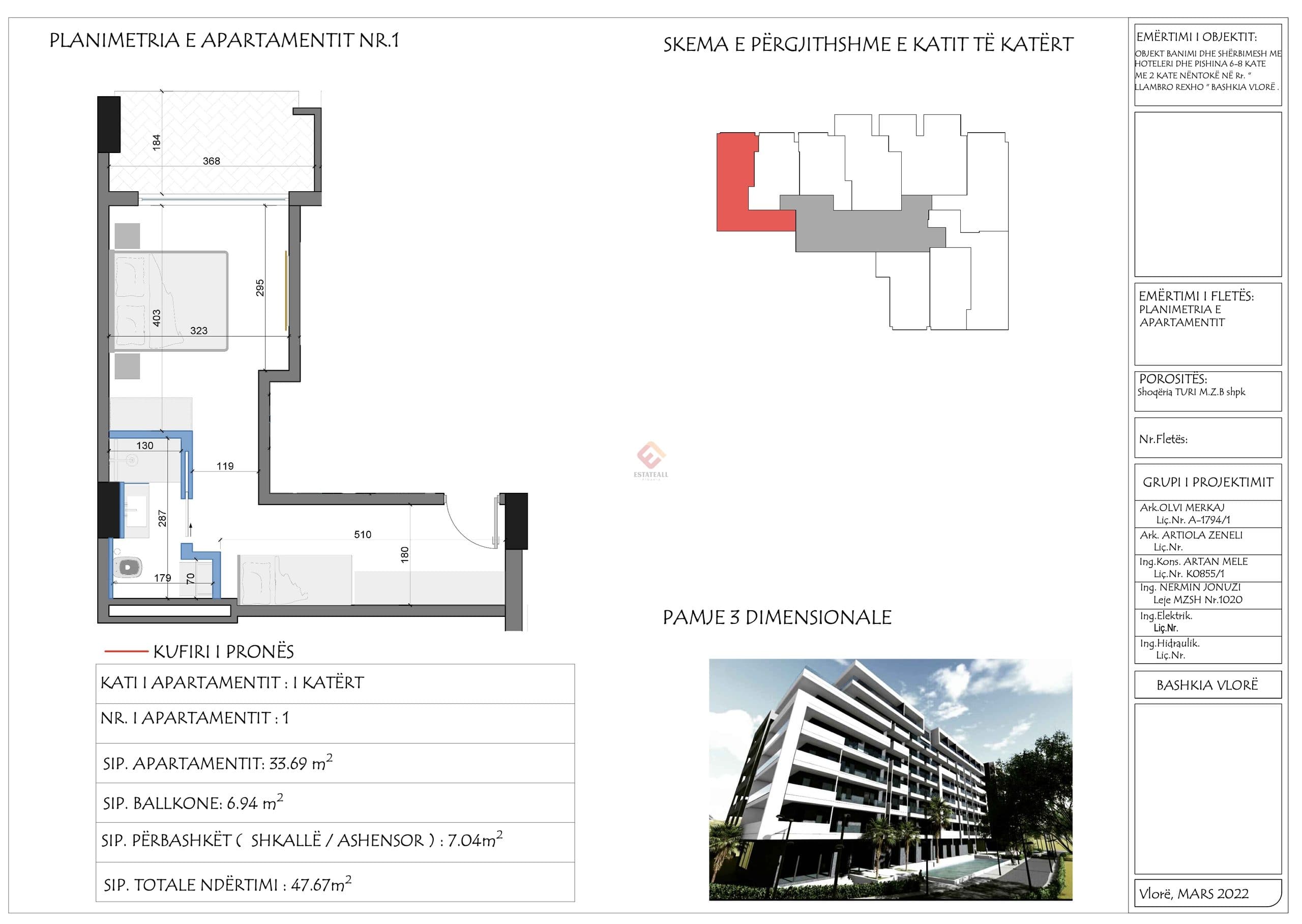 Apartament, S1581, 33 m², kati 7