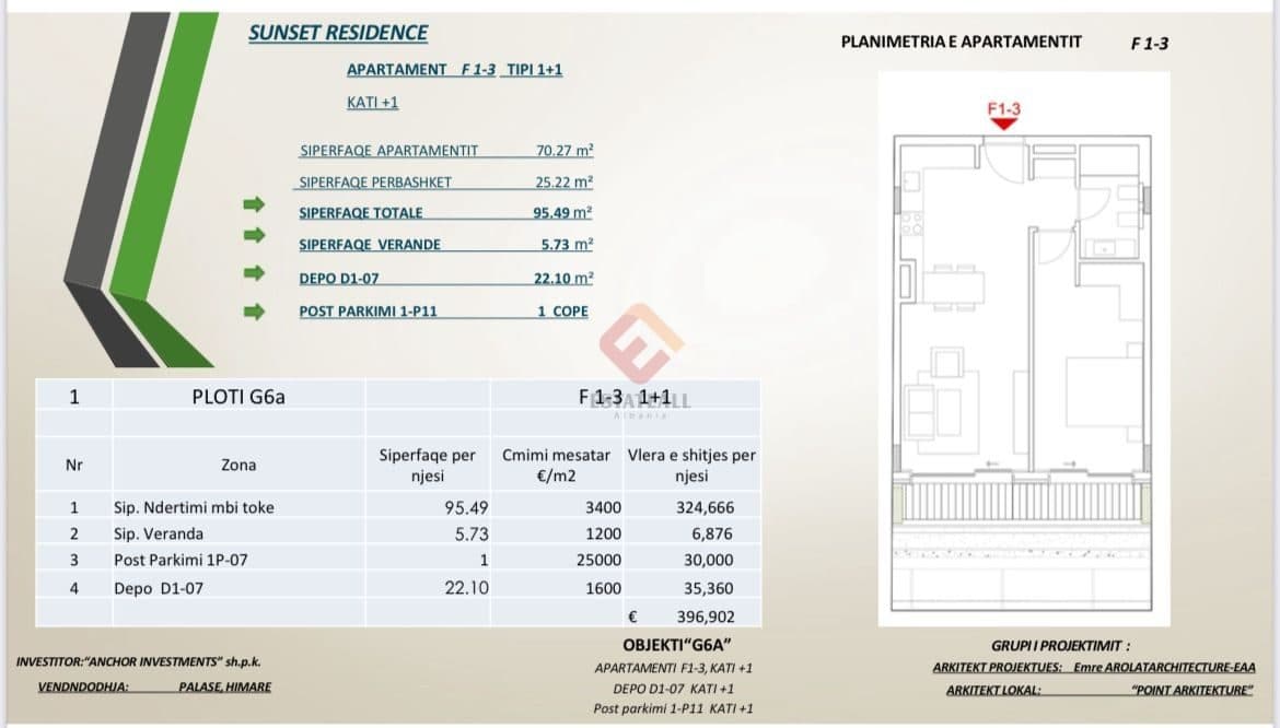 Apartament, S1816, 101.2 m², kati 1 4
