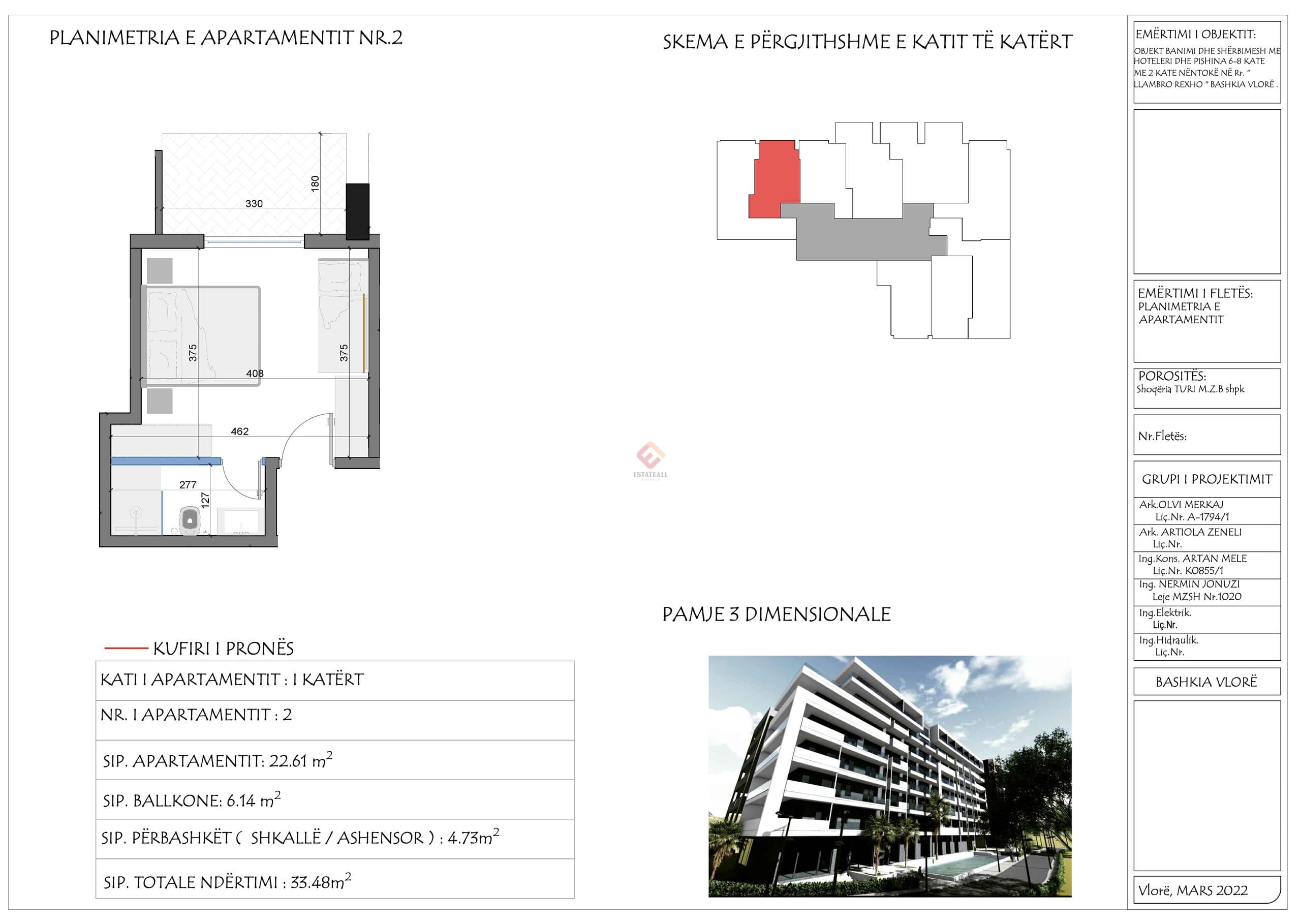 Apartament, S1581, 33 m², kati 7 2