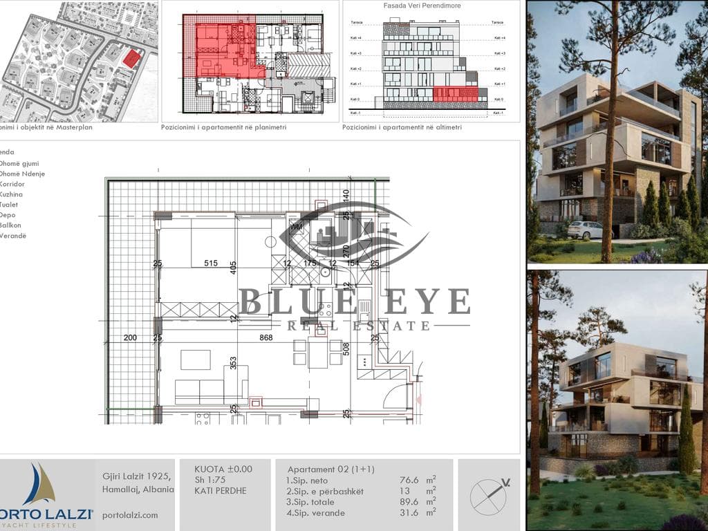 Apartament 1+1 në shitje në PORTO LALZI | NEXT TO VALA MAR PREMIUM 3