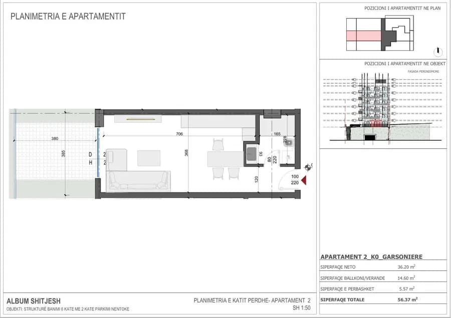 Studio për Shitje në Frontline Ionian Residence | Bregdeti Saranda-Apt 02 2