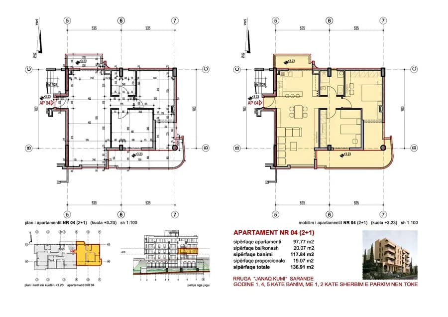 VERDE Residence-Apt 04-2+1 Apartament me Pamje të Pjeshme nga Deti për Shitje