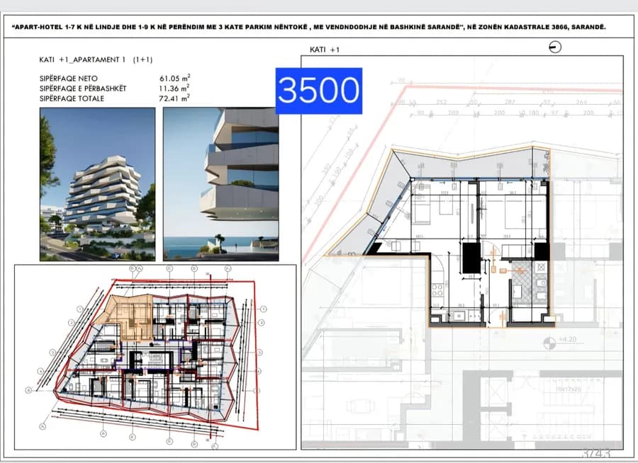 Apartament 1+1 për Shitje në Sarandë | Saranda Vista Residence / Apt 1