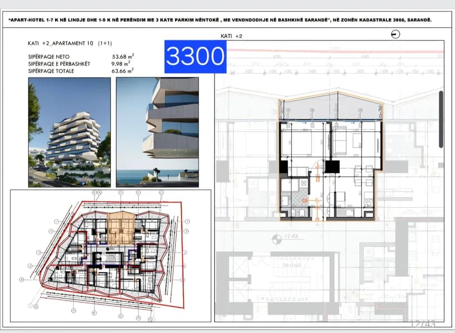 Apartament 1+1 për Investim në Sarandë | Saranda Vista Residence/Apt 10 2