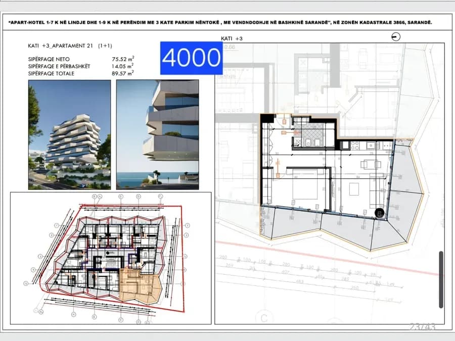 Apartament 1+1 i Ndërtuar Rishtazi në Sarandë | Saranda Vista Residence/Apt 21 2