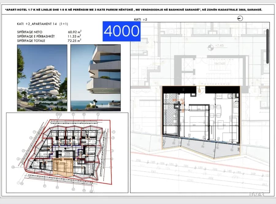 Apartament Premium 1+1 për Shitje në Sarandë – Saranda Vista Residence/Apt 14 2