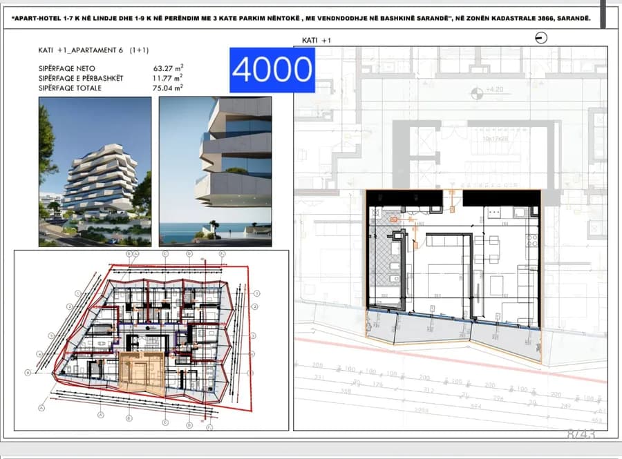 Apartament Luksoz 1+1 në Saranda Vista Residence – Sarandë/Apt 6 2