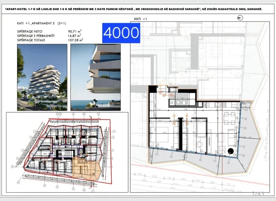 Apartament Luksoz 2+1 për Shitje në Sarandë – Saranda Vista Residence/Apt 5 2