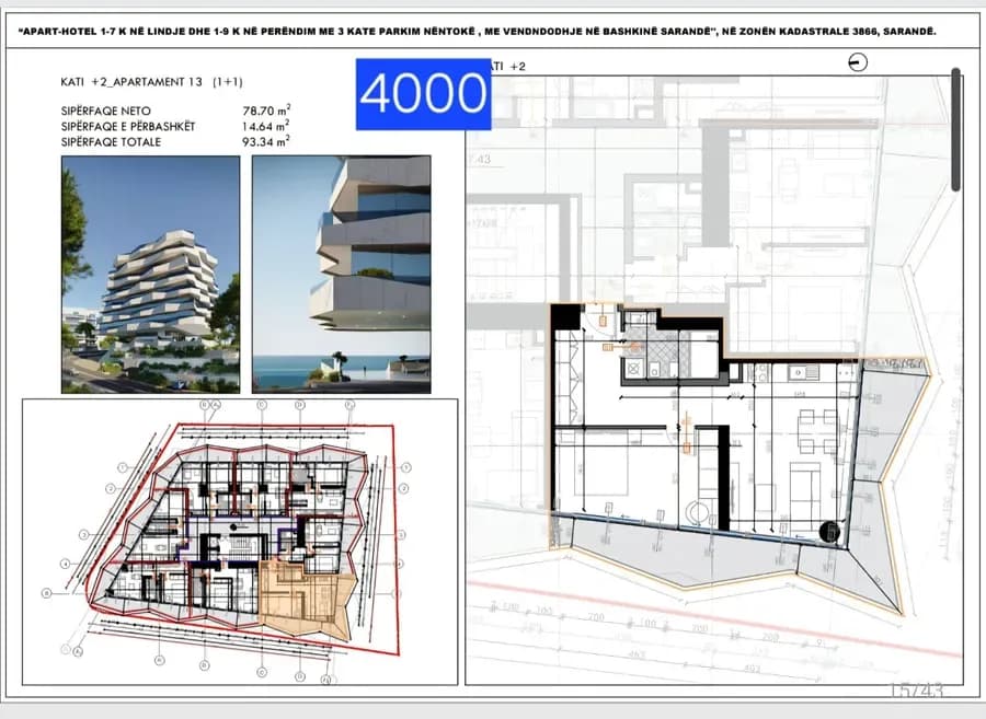 Apartament Ekskluziv 1+1 për Shitje | Saranda Vista Residence/Apt 13 2
