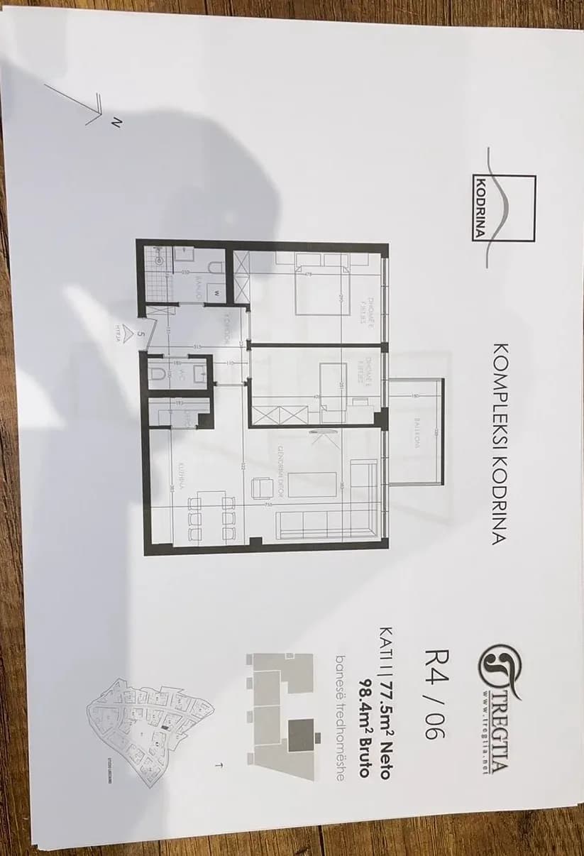 BANESË NË SHITJE NË LAGJEN KODRINA 77.5m2 neto 4