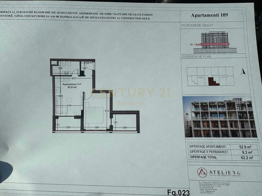 EXCLUSIVE ! Apartament 1+1 për shitje - Rezidenca “Mes Pishave” Mali i Robit !! 62,200 €