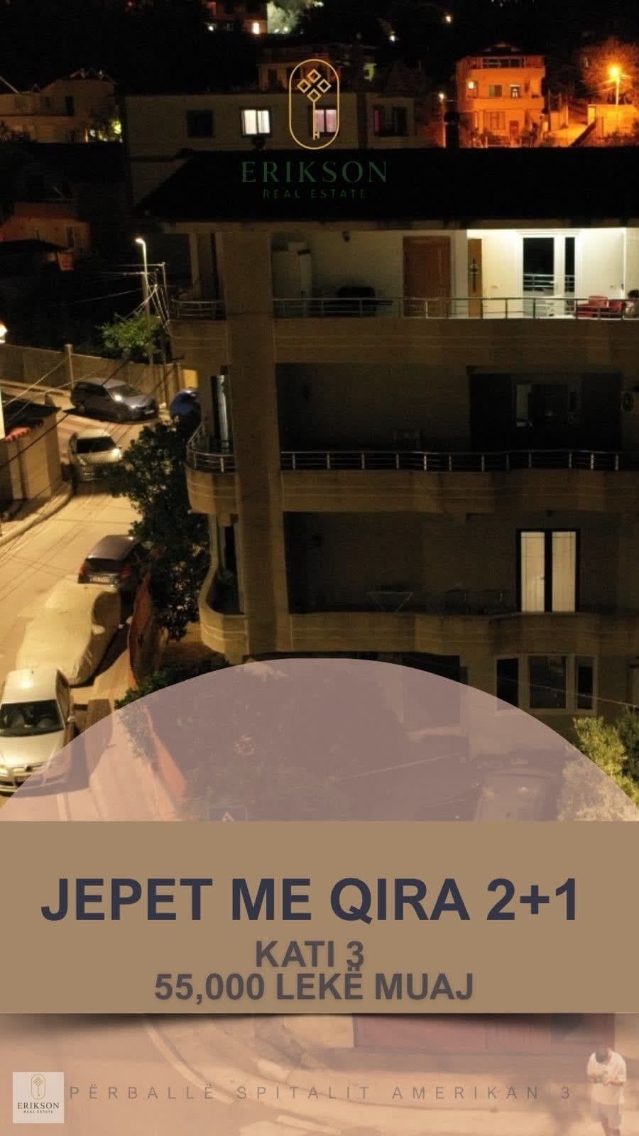 Jepet me qira apartament 2+1 Kati 3 shtepi private