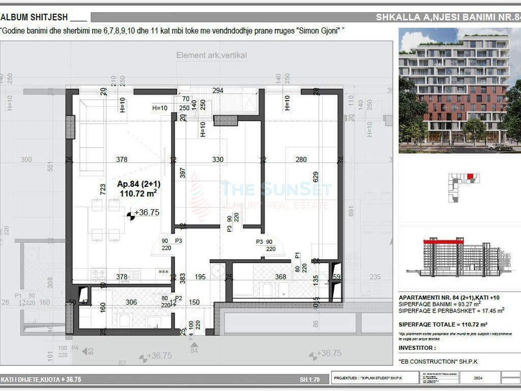Apartament 2+1 për shitje në Fushën e Aviacionit 4