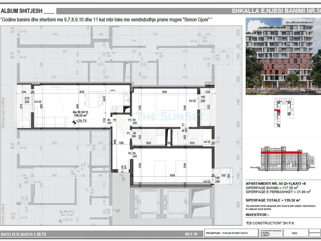 Apartament 2+1 për shitje në Fushën e Aviacionit 4