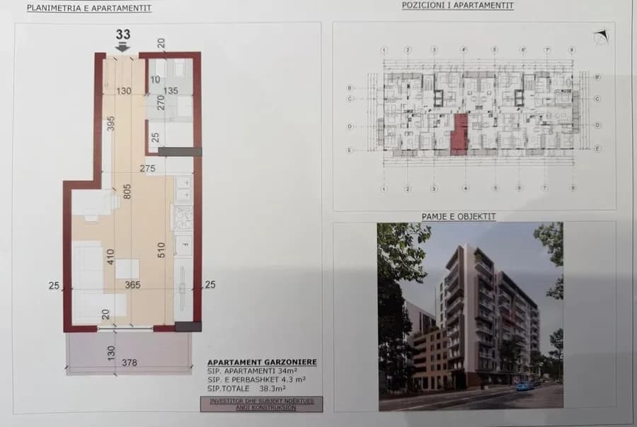 Studio në shitje Tiranë - qyteti