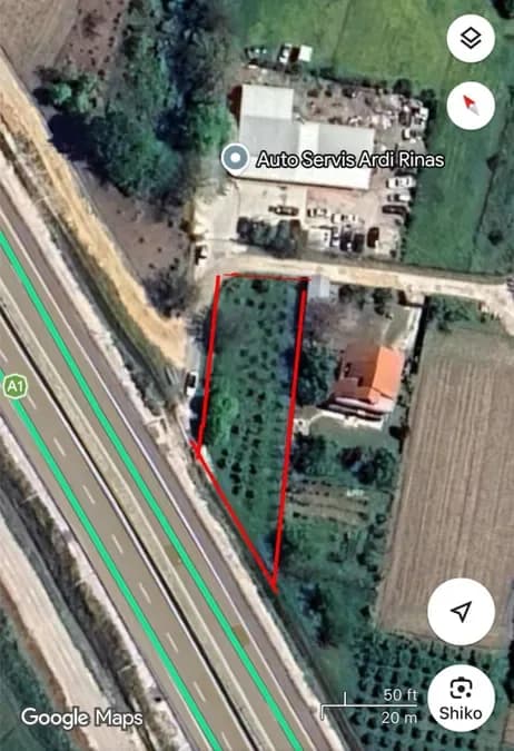 Tokë Arë në shitje Rinas - Qerek (Krujë)