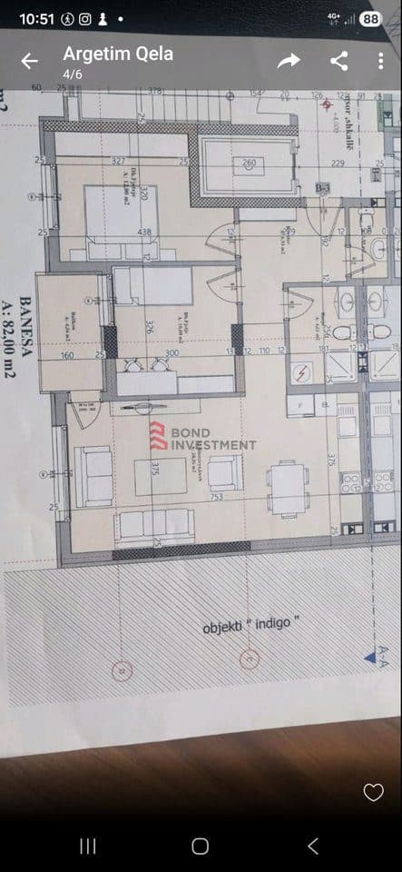 Banesë moderne në shitje në fund të rrugës Muharrem Fejza