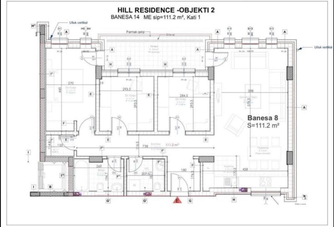 Banesë në shitje në Hill Residence – 111.2 m² + 10 m² Tarracë | 3 Dhoma Gjumi | Prishtina e Re