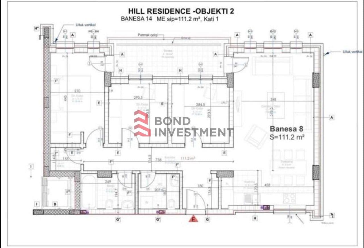 Banesë në shitje në Hill Residence – 111.2 m² + 10 m² Tarracë | 3 Dhoma Gjumi | Prishtina e Re