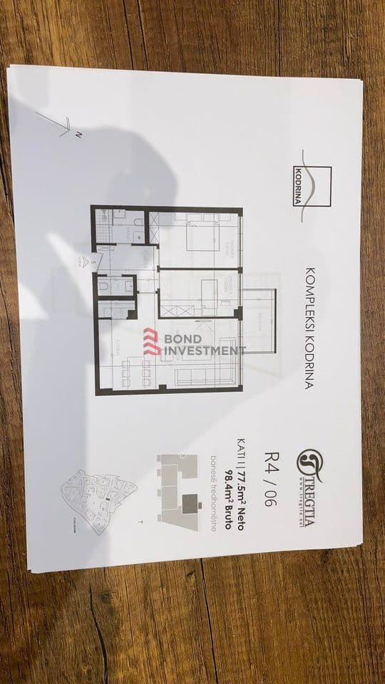 Apartament 2+1 Për Shitje në Mati 1, Prishtinë - 96,875€ | 77.5 m² 2