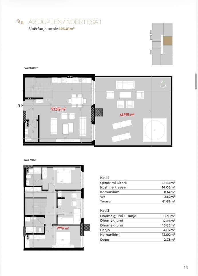 🏡 Në SHITJE – Banesë Duplex Luksoze 3