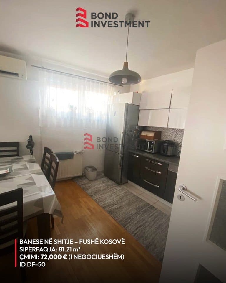 Banesë 2+1 në Fushë Kosovë, pranë shkollës Selman Riza