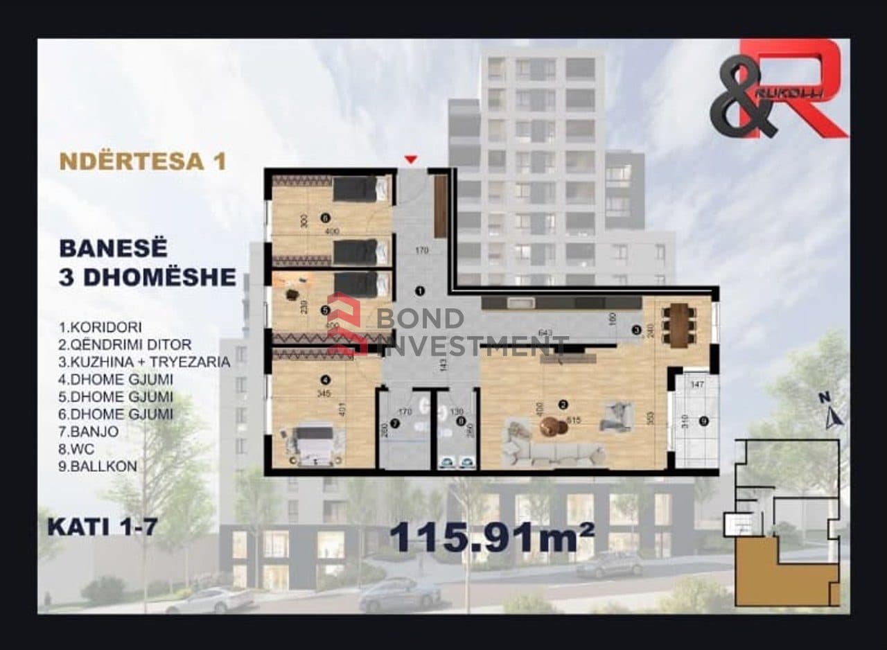 APARTAMENT 3+2 NË SHITJE – BREGU I DIELLIT, PRISHTINË