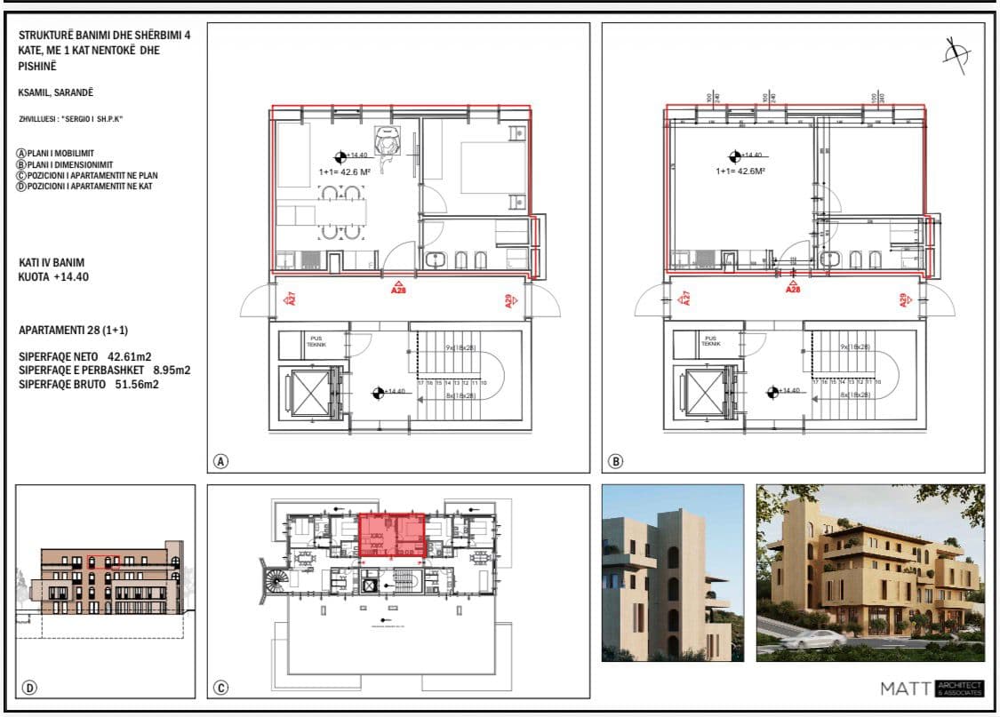 Apartament 1-Dhomë për shitje