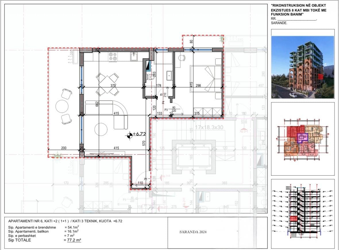 Apartament 1-Dhomë për shitje në Ndërtesë të Re