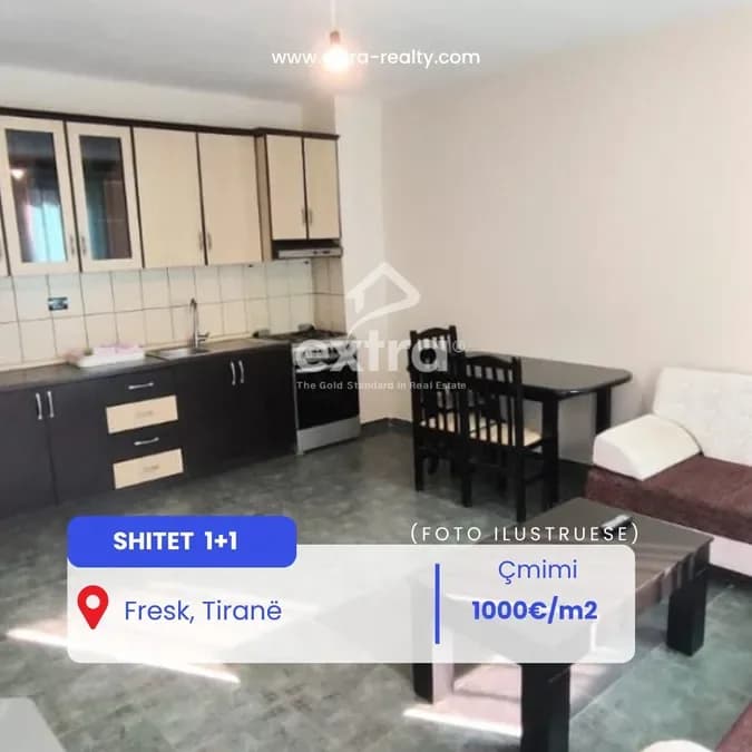 Shitet apartament 1+1 Fresk, Tirane