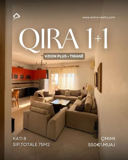 Apartament për qira Don Bosko - Vision Plus - Hipoteka (Tiranë - qyteti)