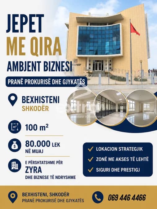 Jepet me qira ambjent biznesi prane prokurise shkoder