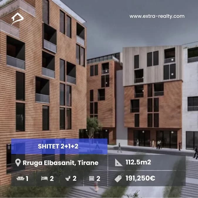 Shitet 2+1+2 Kompleksi Xheluks, rruga Elbasanit, Tirane 1