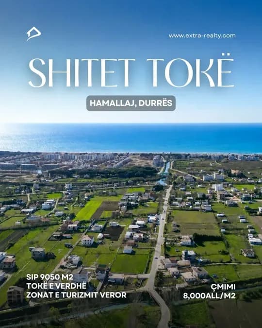 Shitet tokë 9050m2, Hamallaj, Durrës