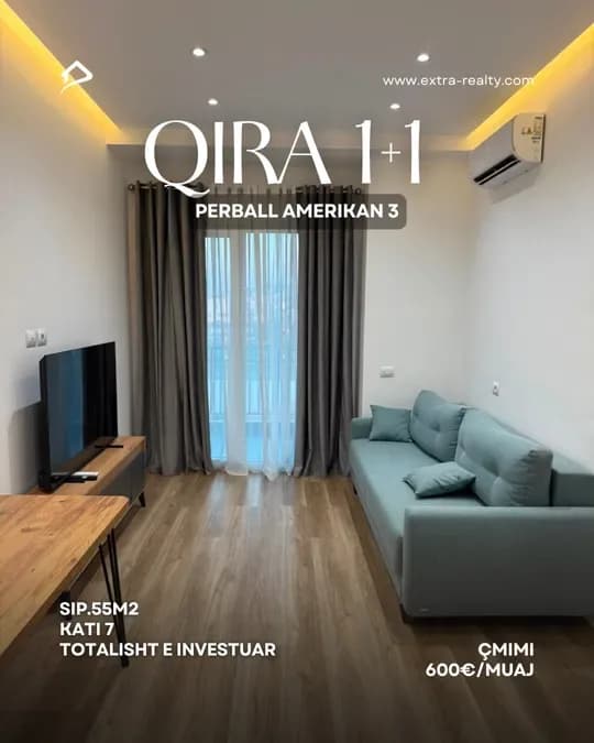 🏡 **Jepet me qira apartament 1+1 - Perball Amerikan 3 **