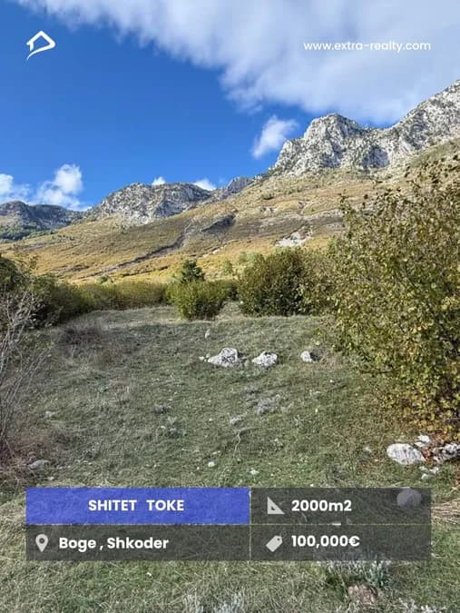 Shitet 2000m2 toke per biznes ne Boge
