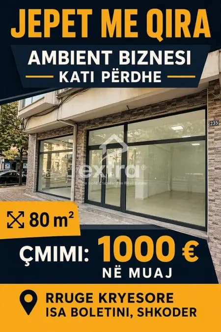 Jepet me qira ambjent biznesi rruge kryesore