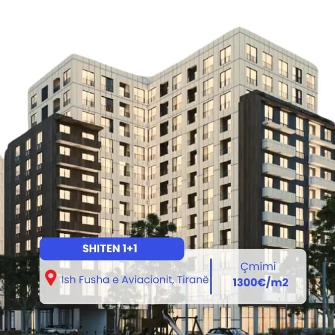Shiten apartamente 1+1 Ish Fusha Aviacionit, Tirane