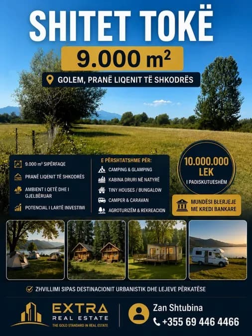 Shitet 9000m2 toke per biznes