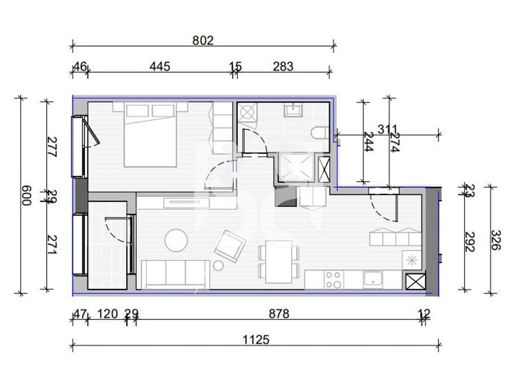 Shitet Apartament 1+1 në Naya Residence | 68.9 m² | Kati 9 | Orientim Jug | Në Projekt \ 4