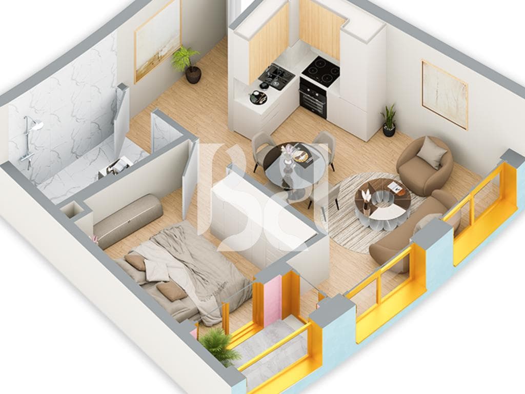 SHITET APARTAMENT 1+1 REZIDENCA BALLADA LIQENI I FARKES 2