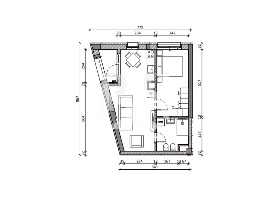 SHITET ME KREDI APARTAMENT 1+1 REZIDENCA KADIU 4