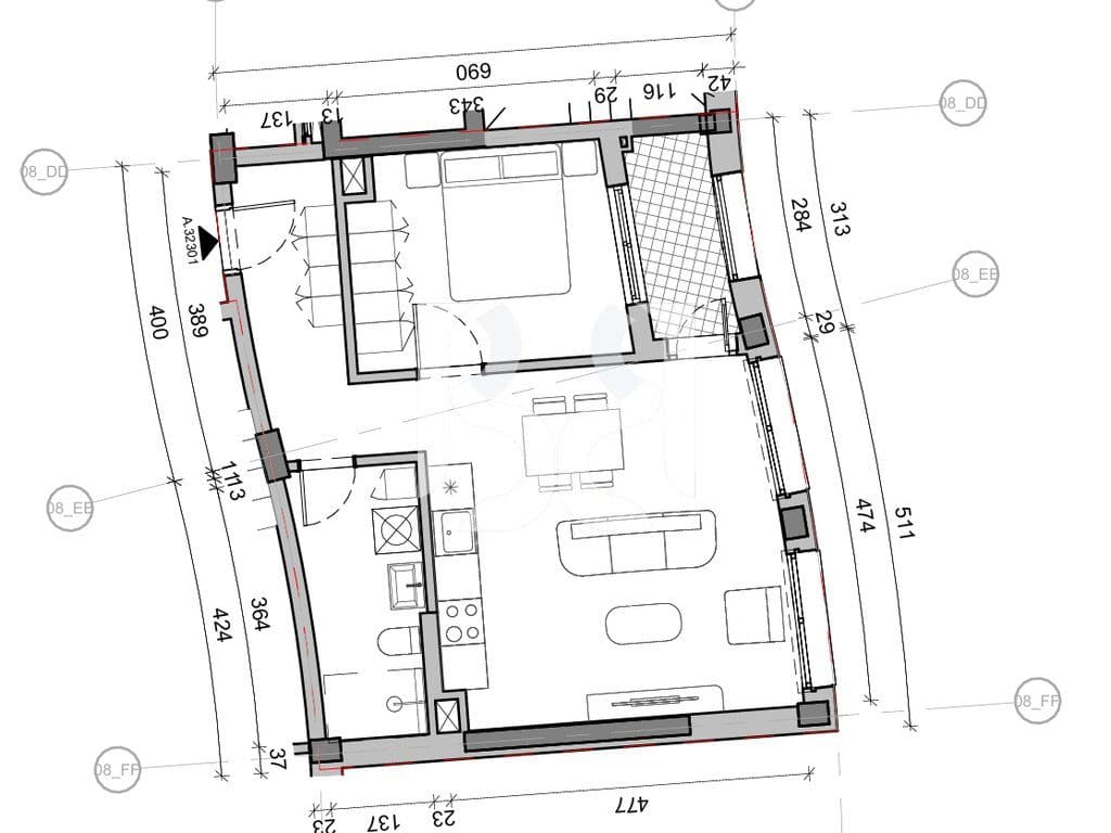 SHITET APARTAMENT 1+1 NE REZIDENCA BALLADA LIQENI I FARKES 3