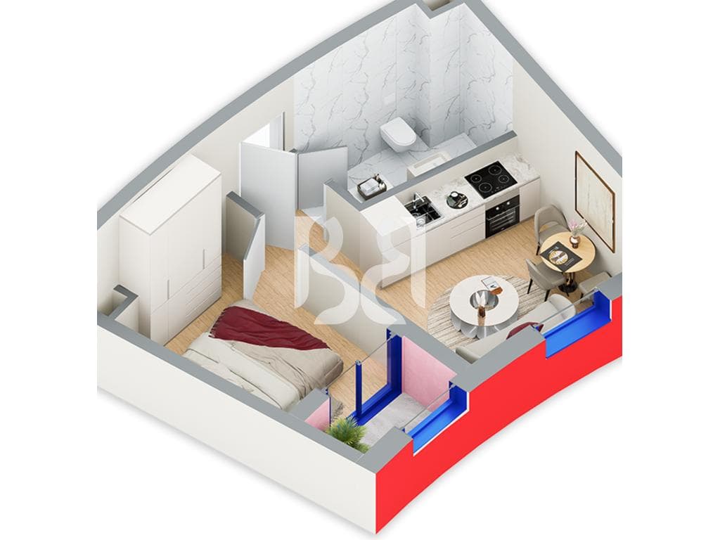 SHITET APARTAMENT 1+1 NE REZIDENCA BALLADA LIQENI I FARKES 2